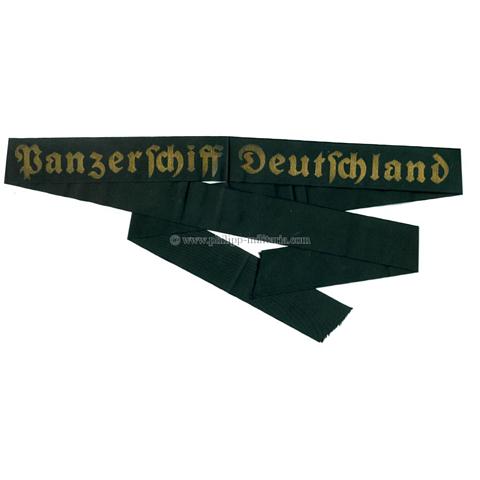 Kriegsmarine Mützenband ' Panzerschiff Deutschland '