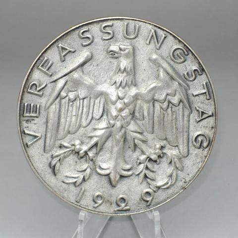Ehrenpreis des Reichspräsidenten, Plakette in Silber, Verfassungstag 1929