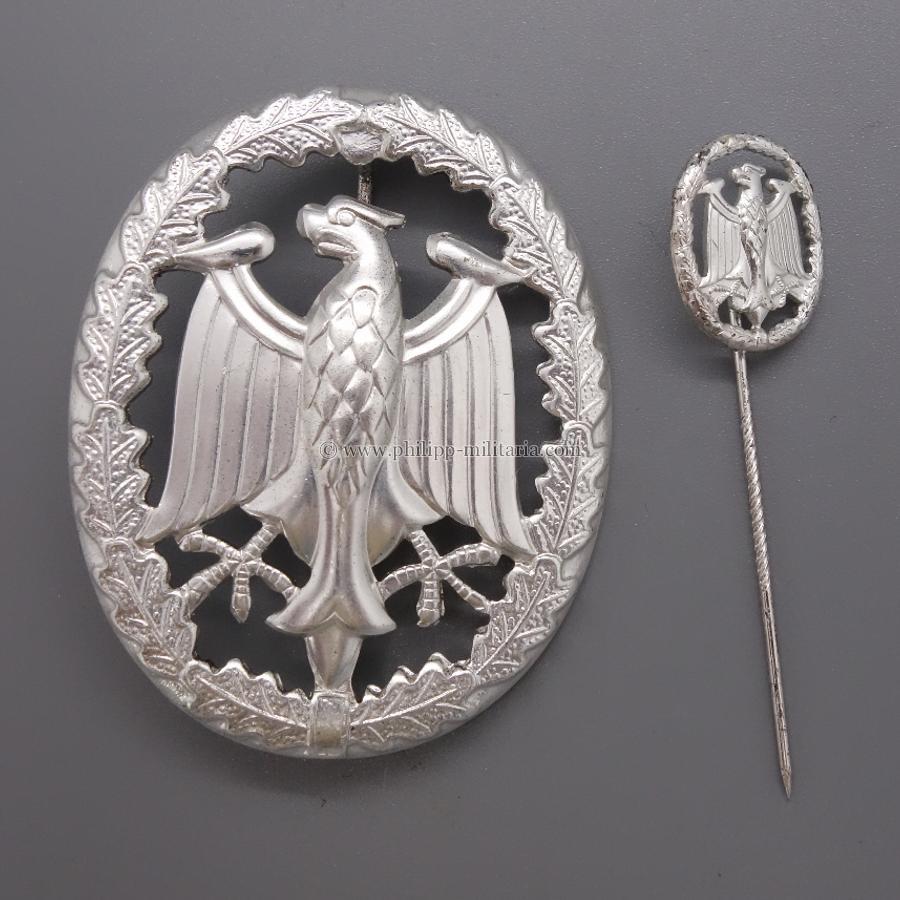 S1-226 Bundeswehr Leistungsabzeichen Silber Miniatur 16mm Miniaturorden