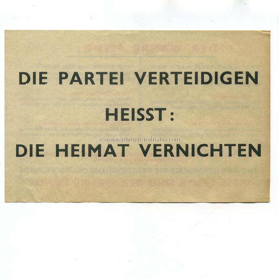 Alliiertes Propagandaflugblatt 2.Weltkrieg 
