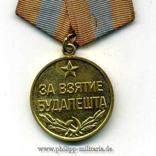 Sowjetunion - Medaille 'Für die Befreiung Budapests'