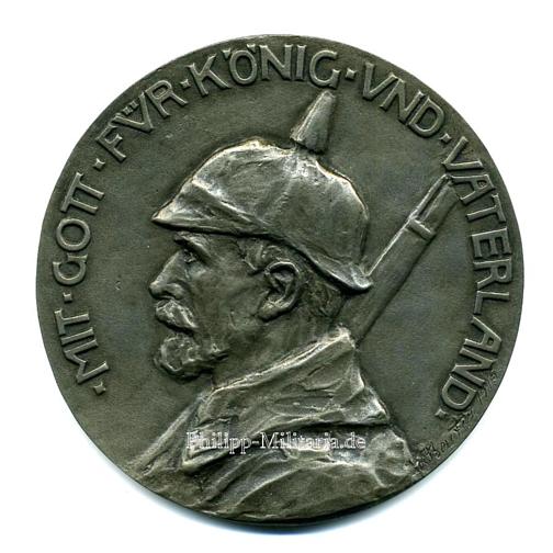Gedenkplakette 'Mit Gott für König und Vaterland' 1.Weltkrieg
