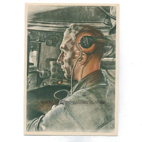 Der Panzerfahrer - Willrich-Künstlerkarte