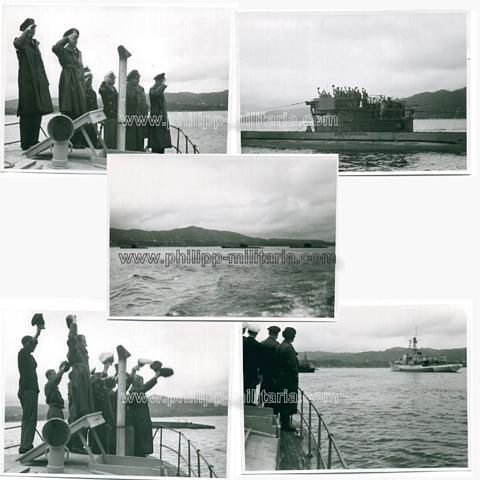 U-Boot ' U-245 ' bei der Ausfahrt zu neuen Unternehmungen - 5 Pressefotos