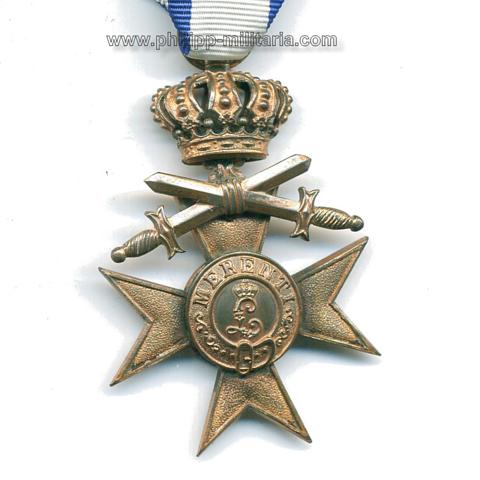 Bayern - Militär-Verdienstkreuz (MVK) 3. Klasse mit Krone und Schwertern