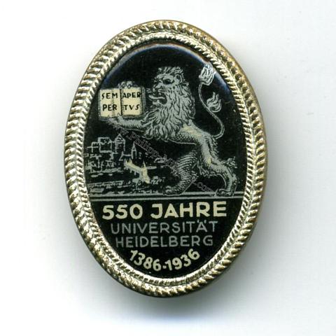 550 Jahre Universität Heidelberg 1386-1936 - Veranstaltungsabzeichen