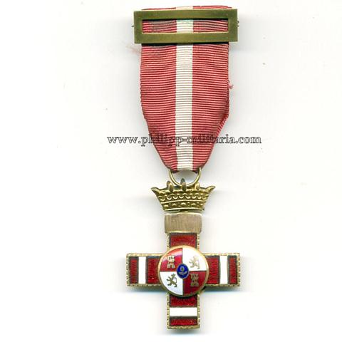 Spanien - Militär-Verdienstorden / Orden del Mérito Militar, 3. Modell, Rote Abteilung mit weißen Streifen für Pansionsberechtigte, 1. Klasse