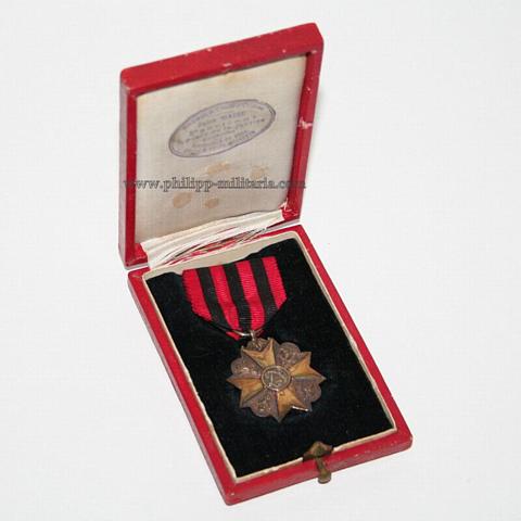 Belgien Medaille der Zivil-Dekoration im Verleihungsetui