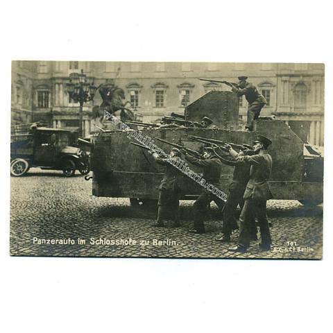 Freikorps - Fotopostkarte von den Strassenkämpfen in Berlin