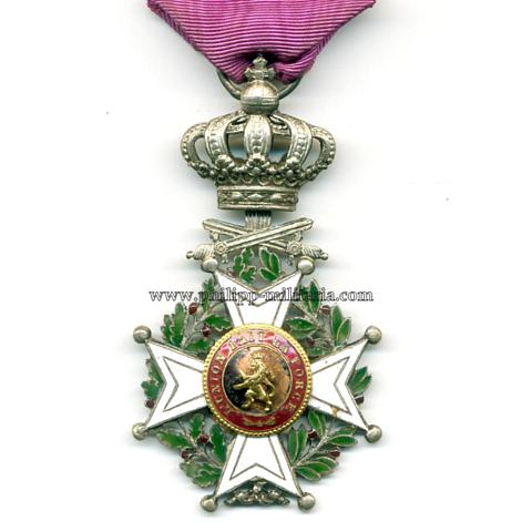 Belgien Orden Leopold - Offizierskreuz mit Schwertern