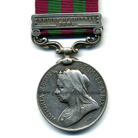 Großbritannien - India General Service Medal, bars 'Relief of Chitral 1895'