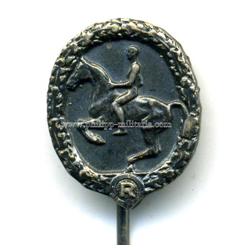 Deutsches Reiterabzeichen in Silber - Miniatur