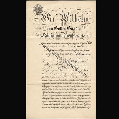 WILHELM II., Deutscher Kaiser und König (1856-1941) Bestallung, eigenhändige Unterschrift / Autograph