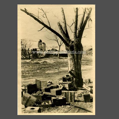 Am Rande der Winterschlacht zwischen Dnjepr und Donez 1943 - Postkartenfoto