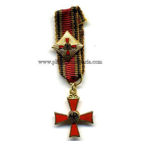 Bundesverdienstorden / Bundesverdienstkreuz - Großes Verdienstkreuz mit Schulterband und Stern der Bundesrepublik Deutschland - Miniatur