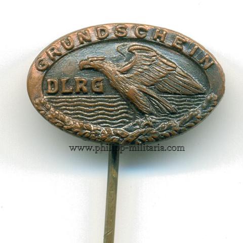 DLRG, Deutsche Lebens-Rettungsgemeinschaft E.V. Berlin ( DLRG ) Mitgliedsabzeichen Miniatur 'Grundschein'