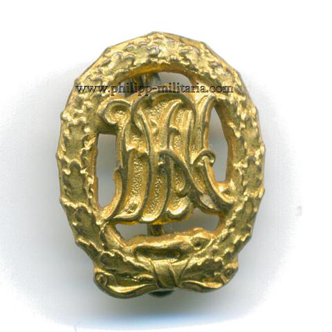 Deutsches Turn- und Sportabzeichen / DRA in Gold - Miniatur