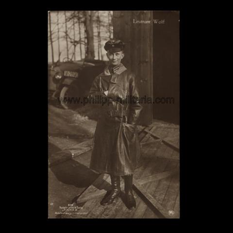 Kaiserliche Fliegerei -  Leutnant Wolf (Sanke-Fotopostkarte Nr.513) 