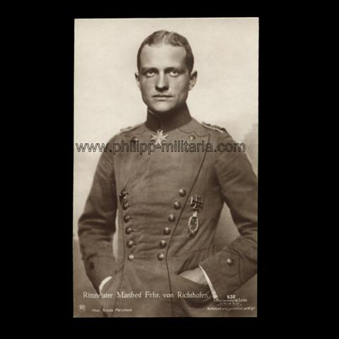 Kaiserliche Fliegerei -  Rittmeister Manfred Frhr. von Richthofen - Träger des Pour le Mérite (Sanke-Fotopostkarte Nr.532)  