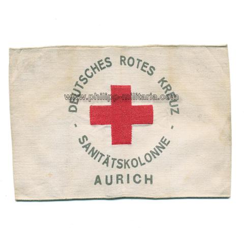 Armbinde - Deutsches Rotes Kreuz DRK Armbinde für Sanitäter 'Sanitätskolonne Aurich'