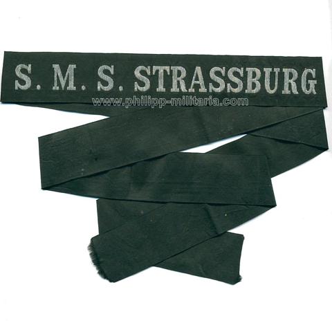 Kaiserliche Marine Mützenband 'S.M.S.STRASSBURG'