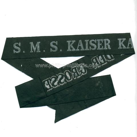Kaiserliche Marine Mützenband 'S.M.S.KAISER KARL DER GROSSE'