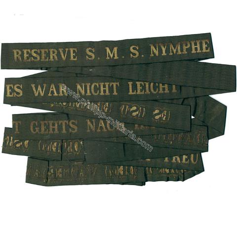 Kaiserliche Marine Mützenband 'Reserve S.M.S. NYMPHE'