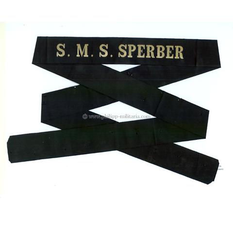 Kaiserliche Marine Mützenband 'S.M.S. Sperber' 