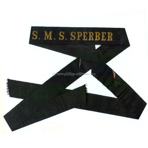 Kaiserliche Marine Mützenband 'S.M.S. Sperber' 