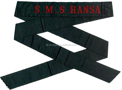 Kaiserliche Marine Mützenband 'S.M.S. Hansa'