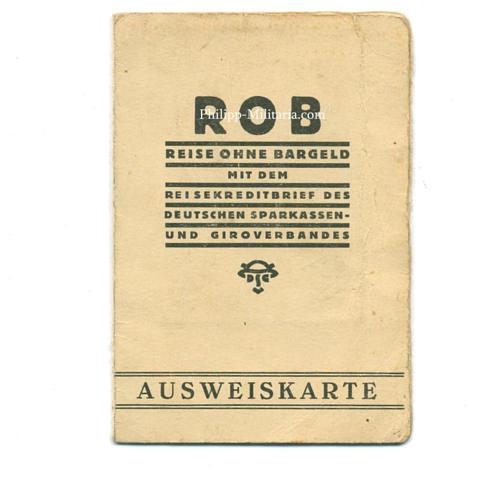 Reisekreditbrief des Deutschen Sparkassen- und Giroverbandes - Ausweiskarte