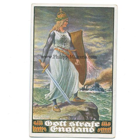 Propagandakarte - Gott strafe England