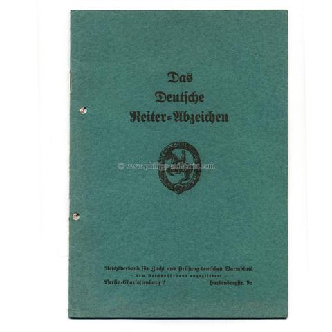 Deutsches Reiter-Abzeichen in Bronze - Leistungsbuch mit Urkunde
