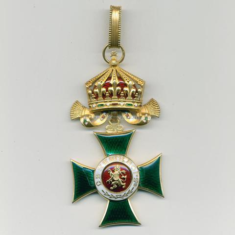 Königreich Bulgarien - St. Alexander-Orden 2. Modell - III. Klasse Kommandeurkreuz Halskreuz