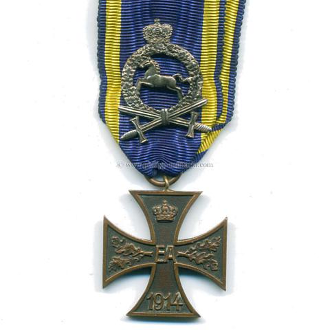 Braunschweig - Ernst August Kriegsverdienstkreuz 2. Klasse 1914 mit Bewährungsabzeichen