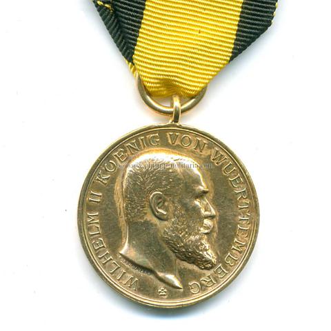 Württemberg - Goldene Militärverdienstmedaille König Wilhelm II. (1982-1918)