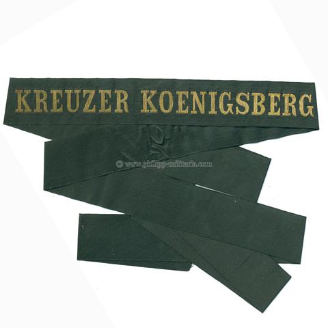 Reichsmarine Mützenband 'Kreuzer Koenigsberg'