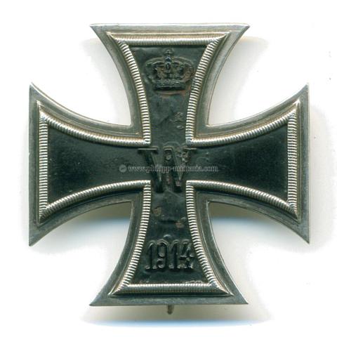 Eisernes Kreuz 1. Klasse 1914 - mit Hersteller 'WS' und Gravur des Verleihungsdatum '21. 2. 1915'