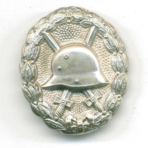 Verwundetenabzeichen für die Armee in Silber 1. Weltkrieg