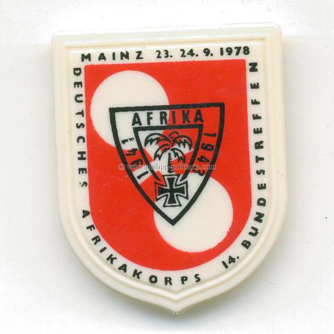 Deutsches Afrika-Korps - Treffabzeichen - 14. Bundestreffen Mainz 23.-24.9.1978