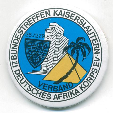 Deutsches Afrika-Korps - Treffabzeichen - 17. Bundestreffen Kaiserslautern 26.-27.9.87