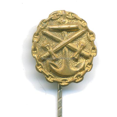 Verwundetenabzeichen für die Marine in Gold - Miniatur