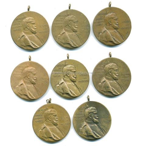 Centenarmedaille 1897, Medaille zum Andenken an den hundertsten Geburtstag Kaisers Wilhelm I. - Lot mit 8 Stücken