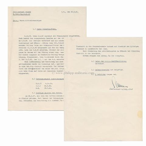 SEMMER, Wolfgang Oberleutnant 6./Geb.Jäg.Regt.85 - eigenhändige Unterschrift 
