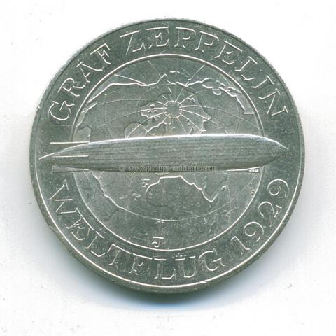 Weimarer Republik 5 Reichsmark Gedenkmünze , Graf Zeppelin 1930