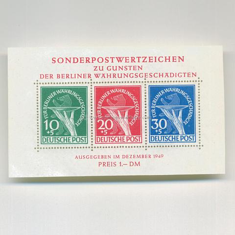Berlin, Block 1 - Für Berliner Währungsgeschädigte - 1949 - postfrisch
