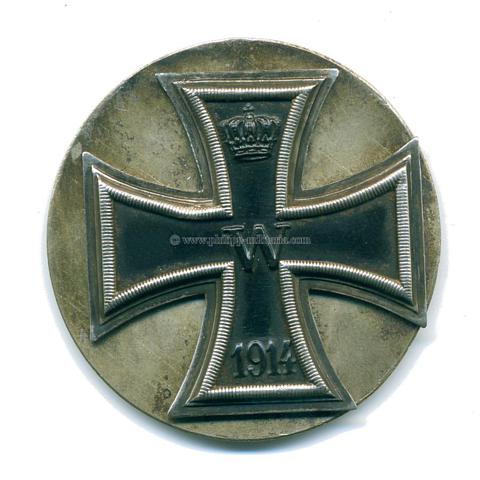 Eisernes Kreuz 1. Klasse 1914 - an doppelt geschraubter Scheibe