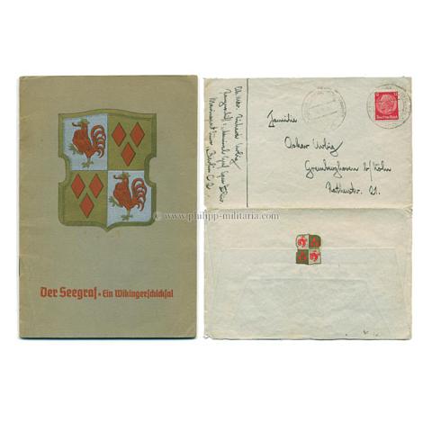 Heft aus der Bordbibliothek und Brief ' Marine Schiffspost ' des Panzerschiffes ' Admiral Graf Spee '