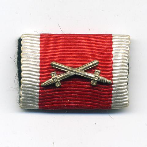 Medaille für Deutsche Volkspflege mit Schwerterauflage - Einzel-Bandspange