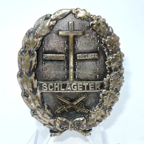 Schlageter Erinnerungsabzeichen - Schlageter-Schild 2. Form - Freikorps